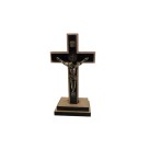CU760430 - Crucifixo de Mesa São Bento Madeira - 10,5x6cm (32859)