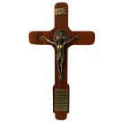 CW760112 - Crucifixo de Parede São Bento Madeira - 30x16cm
