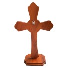CU760665 - Crucifixo de Mesa São Bento Madeira - 35x20cm (480)