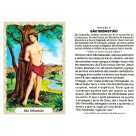 OG141451P100 - Oração São Sebastião c/ 100un. - 9,5x6,5cm