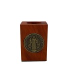 PT2010100 - Porta Canetas São Bento Madeira - 7,2x5cm