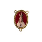 ET1953004 - Entremeio N. Sra. De Fátima Dourado Duplo Resinado 1un. - 3,2x2,2cm