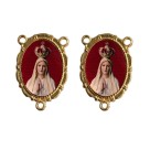 ET1953004 - Entremeio N. Sra. De Fátima Dourado Duplo Resinado 1un. - 3,2x2,2cm