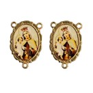ET1953005 - Entremeio N. Sra. do Carmo Dourado Duplo Resinado 1un. - 3,2x2,2cm