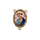 ET1953035 - Entremeio N. Sra. Da Salette Dourado Duplo Resinado 1un. - 3,2x2,2cm