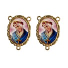 ET1953035 - Entremeio N. Sra. Da Salette Dourado Duplo Resinado 1un. - 3,2x2,2cm