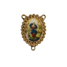 ET1954005 - Entremeio N. Sra. Desatadora dos Nós Dourado Resinado 1un. - 3,5x2,4cm