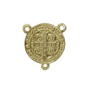 ET1630025 - Entremeio Medalha de São Bento Dourada - 3,5x2,5cm