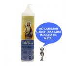 VE155106 - Vela Santa Luzia c/ Santo de Bolso - 14x3cm