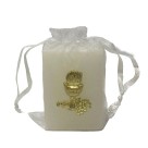 VE112005 - Vela Primeira Eucaristia c/ Pingente Dourado - 5x3,5cm