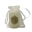 VE750323 - Vela Divino Espírito Santo c/ Pingente Dourado - 6x4cm