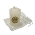 VE750323 - Vela Divino Espírito Santo c/ Pingente Dourado - 6x4cm