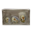 KT112100 - Kit Primeira Eucaristia c/ Caixinha de Acrílico, Dezena, Vela e Garrafa de Água Benta