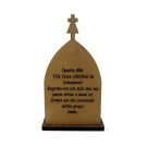 CP81801 - Capela Mãe Rainha MDF Amadeirado (M) - 15,5x9cm
