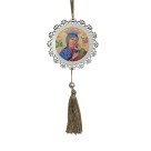 AO4101540 - Adorno N. Sra. Do Perpétuo Socorro MDF Branco Resinado - 22x9,7cm