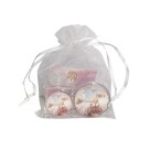 KT75430 - Kit Batismo Menina c/ Caixinha de Acrílico, Dezena e Garrafa de Água Benta - 10ml