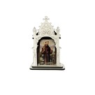 OT810108 - Oratório São Francisco de Assis MDF Branco - 12x8cm