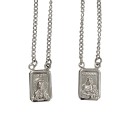 ES43025 - Escapulário de Aço Inox N. Sra. Do Carmo - 61,5x1cm (R168)