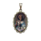 MD128082 - Medalha Santa Zita Rendada Níquel - 5x2,5cm