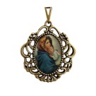 MD129250 - Medalha N. Sra. Do Repouso Ouro Velho - 4,5x4cm