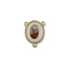 ET1952700 - Entremeio São Miguel Arcanjo Dourado Resinado 1un. - 2,7x2,2cm