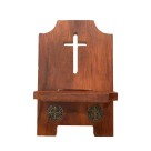 PB7650 - Porta Bíblia Madeira c/ Medalha de São Bento - 29x19cm
