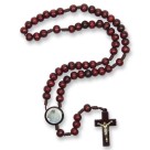 TE940741P12 - Terço Papa Francisco Madeira c/ 12un. - 37cm
