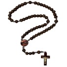 TE940729 - Terço Mãos Ensanguentadas de Jesus Madeira  - 37cm
