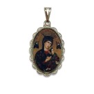 MD128044 - Medalha N. Sra. do Perpétuo Socorro Rendada Níquel - 4,2x2,5cm