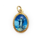 MD103008P10 - Medalha de Alumínio Oval Dourada c/ 10un. N. Sra. Assunção - 2X1,3cm