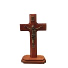 CU760605 - Crucifixo de Mesa Madeira - 14,5x8cm (447)