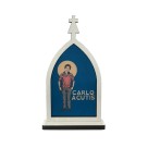 CP81661 - Capela Beato Carlo Acutis MDF Branco (M) - 15,5x9cm