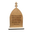 CP81662 - Capela Beato Carlo Acutis MDF Branco (G) - 20,5x12cm