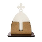 CP81900 - Capela Mãe Rainha MDF Tabaco - 12,5x11cm