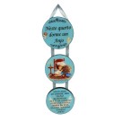 DE722434 - Móbile Anjo da Guarda Azul MDF Resinado - 26x7cm