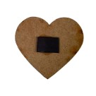 IA81400 - Imã Divino Espírito Santo Coração MDF Resinado - 5,5x5cm