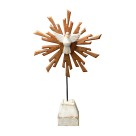 DF1984001 - Pedestal Divino Espírito Santo Resplendor Madeira - 38x22cm