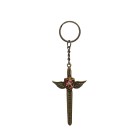 CH413150 - Chaveiro Espada de  São Miguel Arcanjo Metal Ouro Velho - 12x4cm (215)