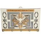 PC380815 - Porta Chaves Divino Espírito Santo MDF Branco - 20,5x14cm