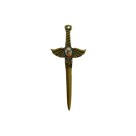 DR02004 - Espada de São Miguel Arcanjo Ouro Velho (Abridor de Cartas) - 9x3,7cm