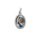 MD102442P20 - Medalha de Alumínio Oval  Prata c/ 20un. Madre Tereza de Calcutá - 1,5x1cm