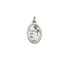 MD1180210P2 - Medalha São Cristóvão Italiana Oval Prateada c/ 2un. - 2,5x1,7cm