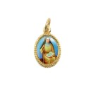 MD102050P20 - Medalha de Alumínio Oval Dourada c/ 20un. Santa Mônica - 1,5x1cm