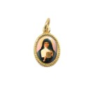 MD102058P20 - Medalha de Alumínio Oval Dourada c/ 20un. Santa Margarida Maria- 1,5x1cm