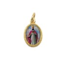 MD102260P20 - Medalha de Alumínio Oval Pequena Dourada c/ 20un. São Cipriano - 1,5x1cm