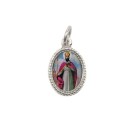 MD102540P20 - Medalha de Alumínio Oval Pequena Prata c/ 20un. São Cipriano - 1,5x1cm