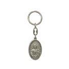 CH730200 - Chaveiro Sagrado Coração de Jesus e N. Sra. do Carmo Italiano - 9x2,5cm