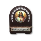 PB810520 - Porta Bíblia Sagrado Coração de Jesus MDF Resinado - 22x17,5cm
