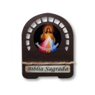 PB810535 - Porta Bíblia Jesus Misericordioso MDF Resinado - 22x17,5cm