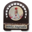 PB812305 - Porta Bíblia N. Sra. de Fátima MDF Resinado - 30,5x25,5cm
